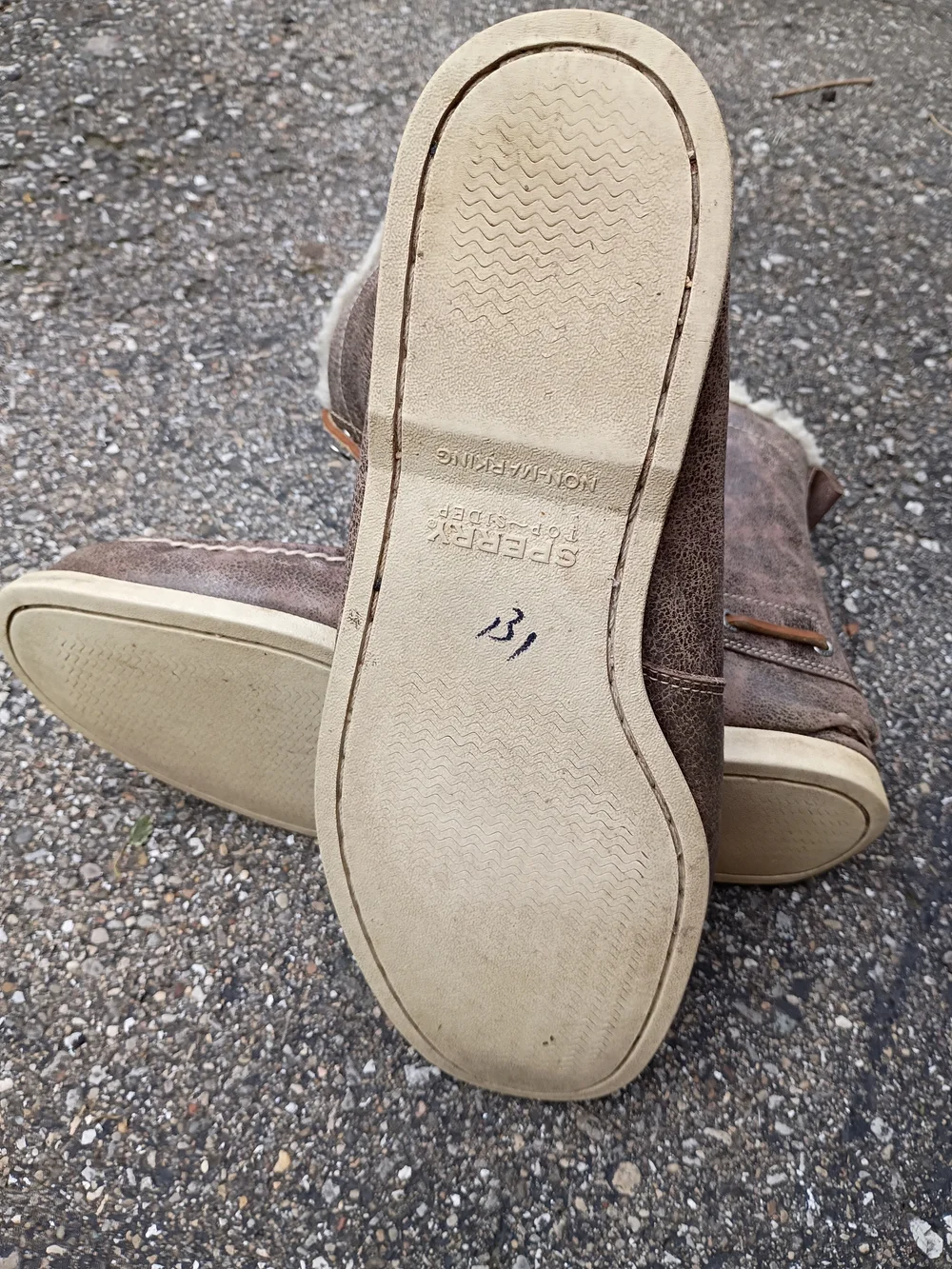 Sperry Brown Shearling-Lined Men’s Boat Boots